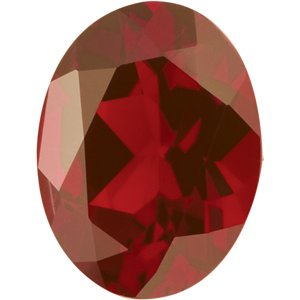 Mozambique Garnet and Diamond Bypass Ring, 14k Yellow Gold (.125 Ctw, G-H Color, I1 Clarity)
