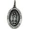 Sterling Silver Oval Our Lady of Guadalupe Medal (28.75x20 MM)