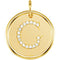 Diamond Initial "G" Round Pendant, 18k Yellow Gold-Plated Sterling Silver (0.1 Ctw, Color G-H, Clarity I1)