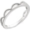 Scalloped Bead Trim 4mm Stacking Ring, Sterling Silver