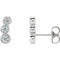 Platinum Diamond Three-Stone Ear Climbers (.5 Ctw, G-H Color, SI2-SI3 Clarity)