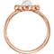 White Freshwater Cultured Pearl, Diamond Clover Ring, 14k Rose Gold (4.00-4.50mm)(.16 Ctw, Color G-H, Clarity I1)