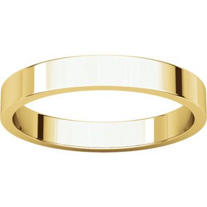 14k Yellow Gold Slim-Profile Flat 3.5mm Band