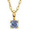 Children's Imitation Alexandrite 'June' Birthstone 14k Yellow Gold Pendant Necklace, 14"