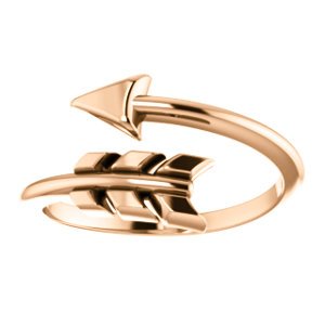 Bypass Arrow Ring, 14k Rose Gold