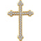 Diamond Botonée Cross 14k Yellow Gold Pendant (.5 Ctw, H+ Color, I1 Clarity)