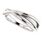 Platinum Free-Form Abstract Criss Cross Ring, Size 6.75