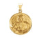 14k Yellow Gold Round Hollow Pope John Paul II Medal (20.75 MM)