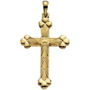 Apostles Cross 14k Yellow Gold Pendant