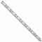 Men's Brushed Stainless Steel CZ Link Bracelet, 8.5 Inches