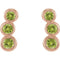 Peridot Three-Stone Ear Climbers, 14k Rose Gold