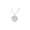 CZ 'Desires of the Heart' Rhodium Plate Sterling Silver Filigree Pendant Necklace, 18"