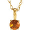 Children's Citrine Birthstone 14k Yellow Gold Pendant Necklace, 14"