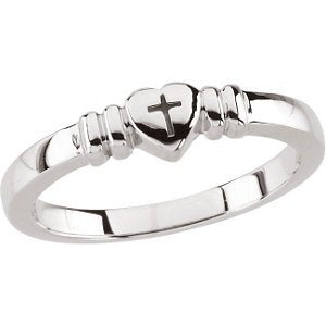 Sterling Silver Chastity Ring, Size 4