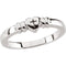 Heart Cross 5.25mm Rhodium Plate 14k White Gold Ring, Size 4