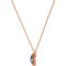 14k Rose Gold 6.35 Ct London Blue Topaz Necklace, 18"