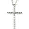 Petite Diamond Roman Cross Rhodium-Plated 14k White Gold Necklace, 18" (.33 Cttw, GH Color, I1 Clarity)