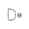 cubic zirconia Stud Earrings, Rhodium-Plated 14k White Gold