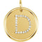 Diamond Initial "D" Pendant, 14k Yellow Gold (0.1 Ctw, Color GH, Clarity I1)