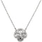 Platinum Fashion Clover Necklace, 18"