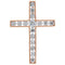 Diamond Coticed Cross 14k Rose Gold Pendant (.33 Ctw, G-H Color, I1 Clarity)