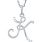 5-Stone Diamond Letter 'K' Initial Sterling Silver Pendant Necklace, 18" (.03 Cttw, GH, I2)