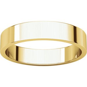 14k Yellow Gold Slim-Profile Flat 4mm Band