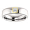 Men's Rhodium-Plated 14k White Gold Diamond and 14k Yellow Gold 6.8mm Milgrain Band (.25 Ctw, Color G-H, SI2-SI3 Clarity) Size 10