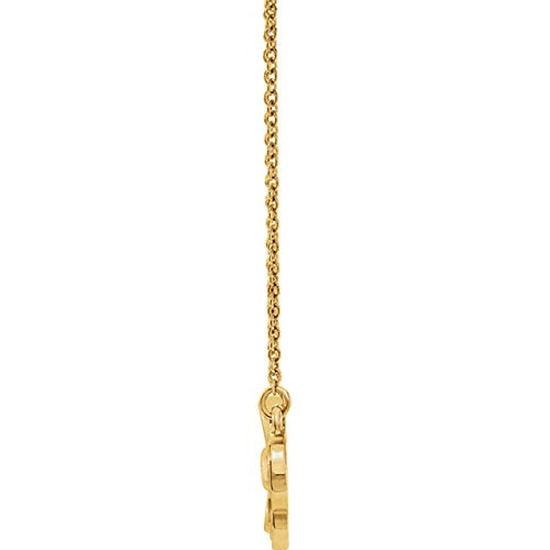 Fashion Clover Necklace in 14k Yellow Gold, 18"