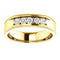 Men's Diamond Beaded Ring, 14k Yellow Gold (.33 Ctw, Color G-H, SI2-SI3) Size 11.25