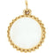 Engrave-able Round Granulated Bead Pendant, 14k Yellow Gold