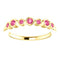 Pink Tourmaline 7-Stone 3.25mm Ring, 14k Yellow Gold