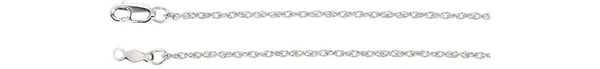 1.25mm Sterling Silver Rope Chain, 18"