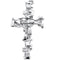 Nugget Rugged Cross Sterling Silver Pendant