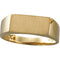 Men's 10k Yellow Gold Brushed Finish Flat-Top Signet Ring