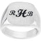 14k White Gold Men's Signet Ring