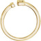 Slim-Profile Rectangle Bar Ring, 14k Yellow Gold