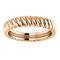 14k Rose Gold 3.75mm Comfort-Fit Rope Pattern Band