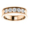 Men's Diamond Beaded Ring, 14k Rose Gold (1 Ctw, Color G-H, SI2-SI3) Size 10