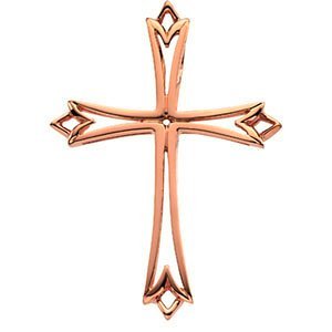 Fleurie Cross 14k Rose Gold Pendant