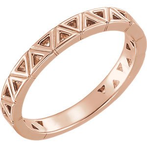 Stackable Geometric Ring, 14k Rose Gold