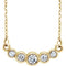 Graduated Bezel Set Diamond Necklace in 14k Yellow Gold, 16-18" (1/5 Ctw, Color G-H, Clarity I1)