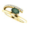Chatham Created Alexandrite and Diamond Bypass Ring, 14k Yellow Gold (.125 Ctw, G-H Color, I1 Clarity)
