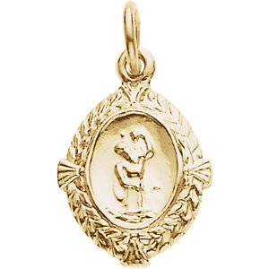 14k Yellow Gold St. Christopher Medal (12x9 MM)