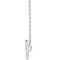 Platinum Fancy Angel Wing Necklace, 16-18"