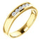 Men's 5-Stone Diamond Wedding Band, 14k Yellow Gold (.5 Ctw, Color G-H, SI2-SI3 Clarity) Size 10