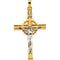 Two Tone Crucifix Pendant