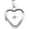 Sterling Silver Diamond Heart Locket, (.01 Ct, GH Color, I1 Clarity)