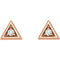 Diamond Triangle Earrings, 14k Rose Gold (.125 Ctw, GH Color, I1 Clarity)