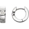 Platinum Diamond Hoop Earrings (1/4 Ctw, Color GH, Clarity SI2-SI3)